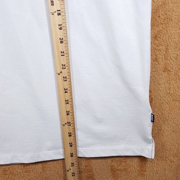 HUGO BOSS Polo Shirt Mens XXL Tan Short Sleeve 100% Cotton Pique Logo PALLAS - Picture 8 of 9